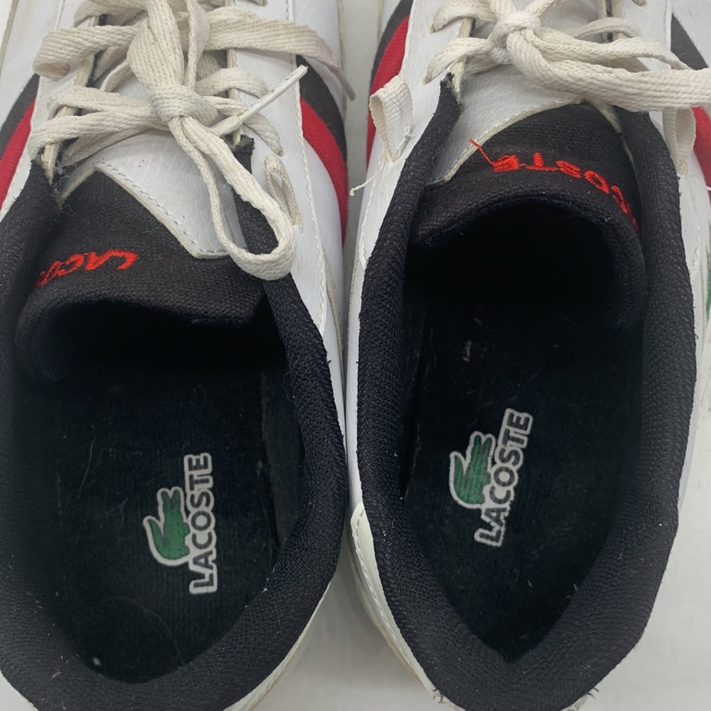 Lacoste vintage red white blue sneakers Men's size 10.5 MS4287C - Picture 7 of 13